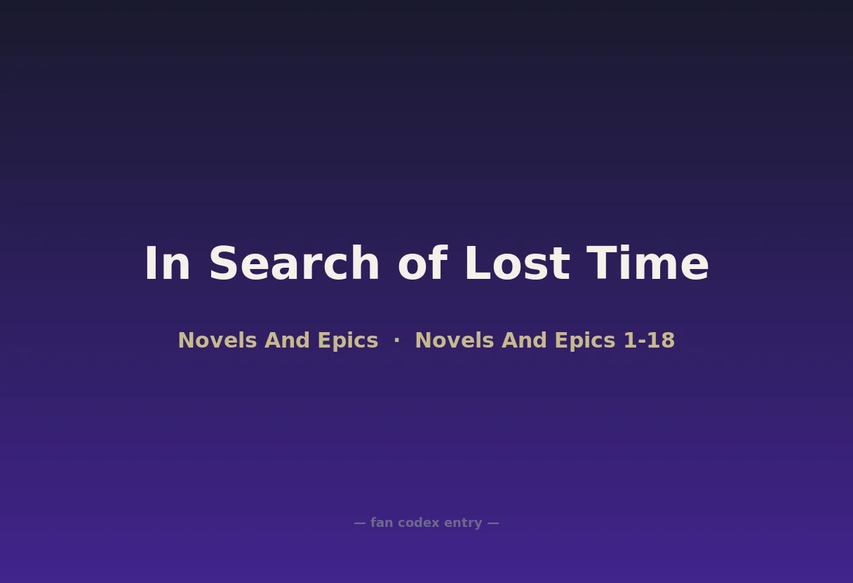 In Search of Lost Time